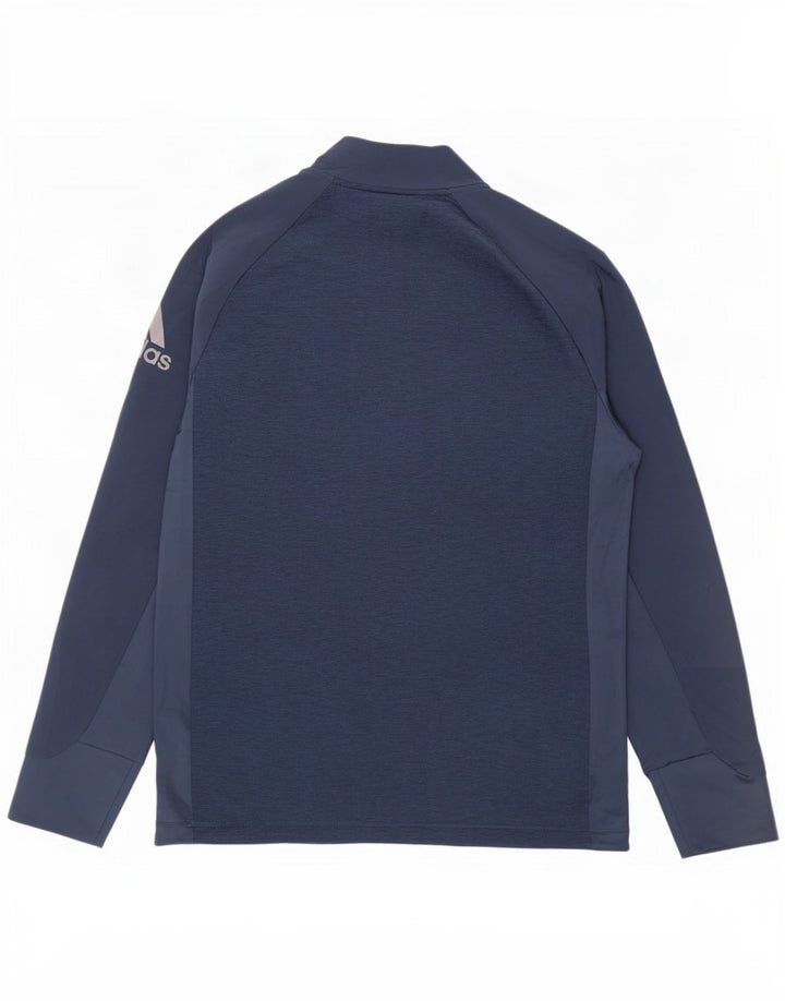 Adidas Herren-Trainingsanzug mit Grafik-Pullover, mittelgroß, Marineblau, Farbblock