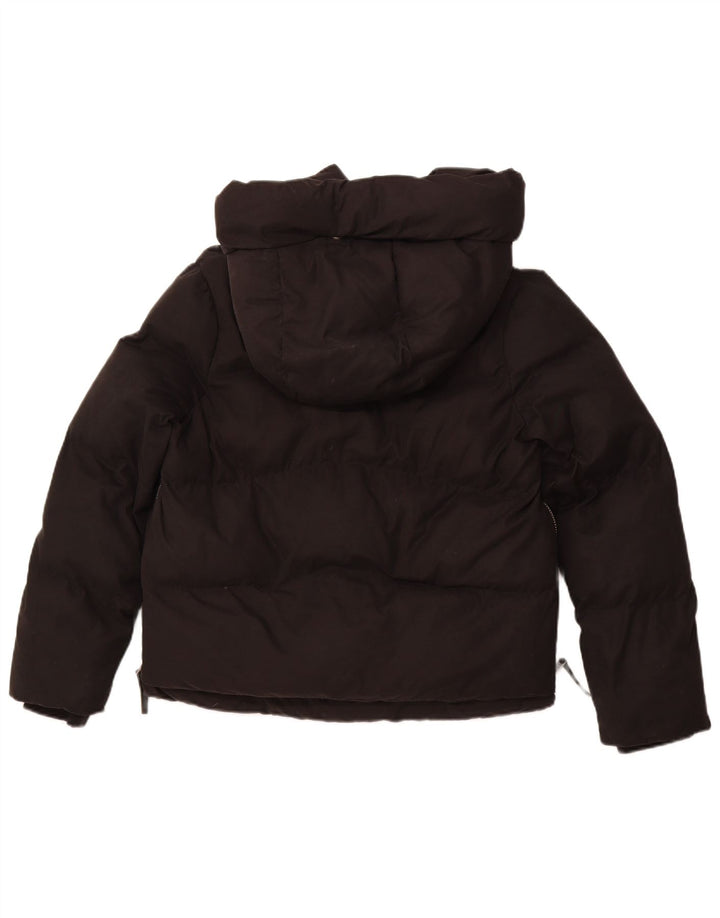 ALL SAINTS Wattierte Damenjacke mit Kapuze, UK 10, Größe S, Schwarz, Polyester