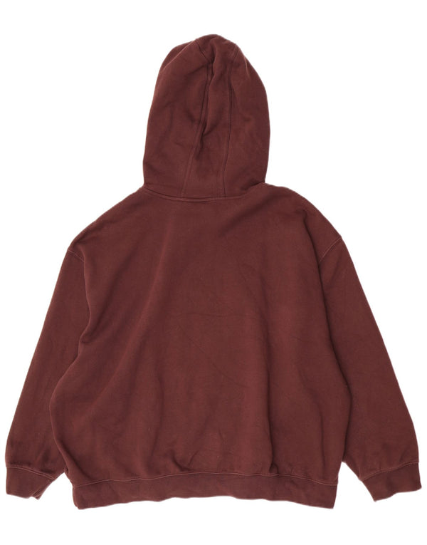 Adidas Damen Übergroßer Kapuzenpullover UK 20/22 XL Braune Baumwolle