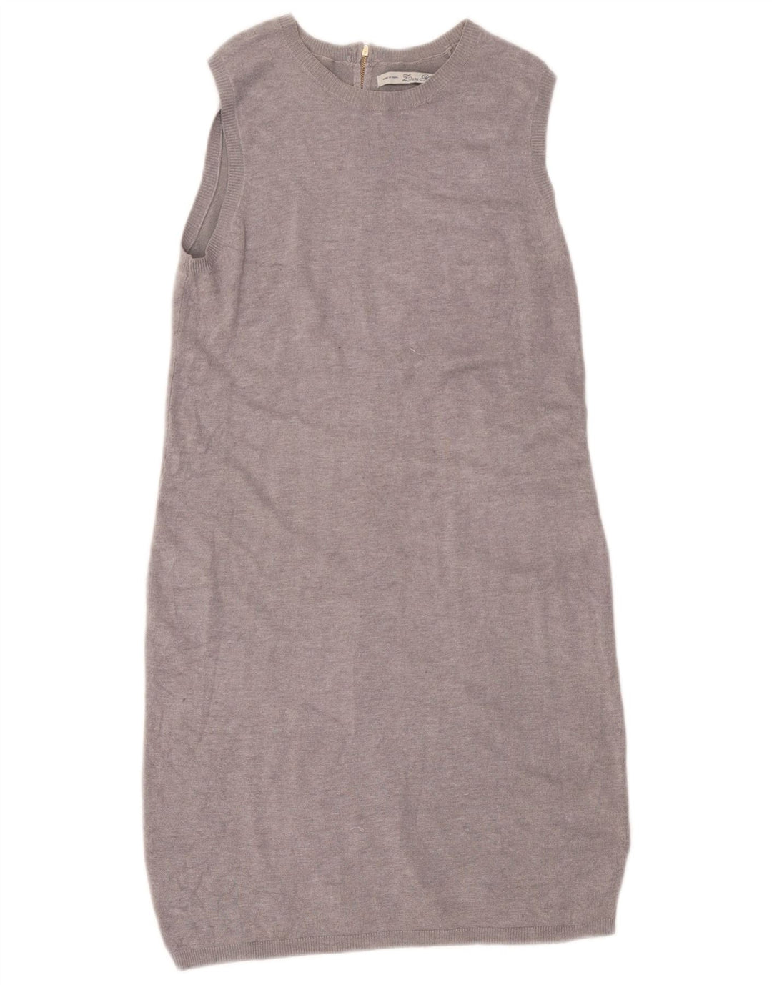 Zara Damen Ärmelloses Pulloverkleid UK 12 Mittelgrau