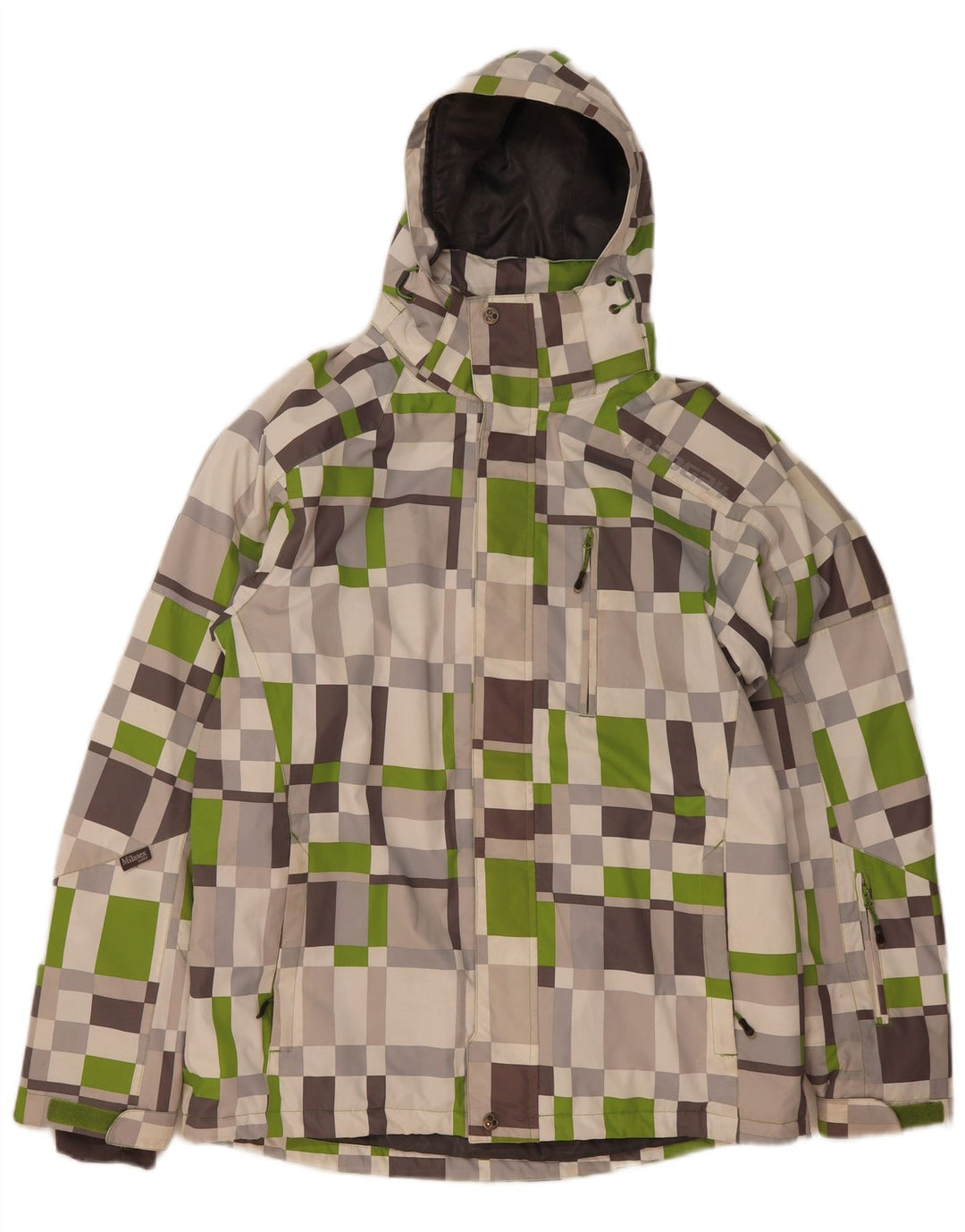 Tog 24 Herren-Skijacke mit Kapuze, UK 38, Mittelbeige, geometrisch