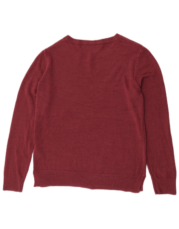 Marks & Spencer Damen-Pullover mit U-Boot-Ausschnitt, Gr. 12, mittleres Kastanienbraun, Acryl