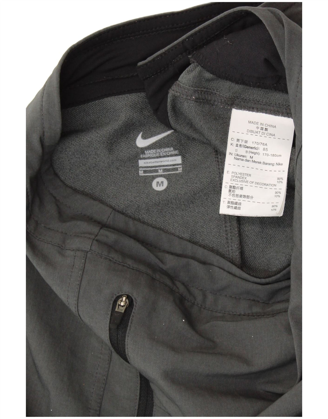 NIKE Herren-Trainingshose aus mittelgrauem Polyester