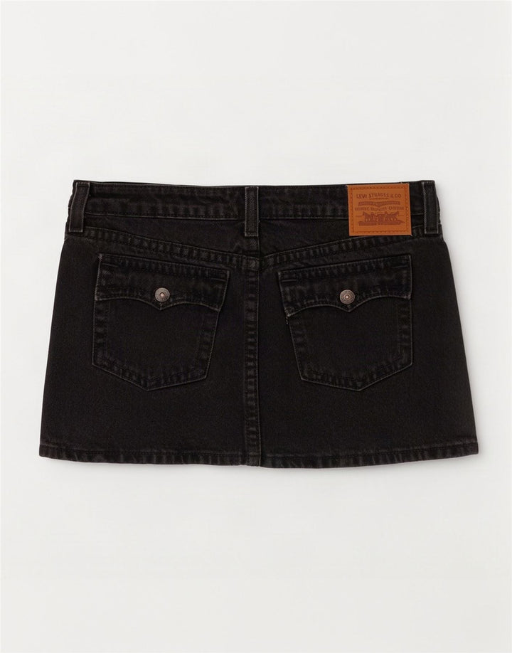 Levi's Damen Mini-Jeansrock W28 mittelgraue Baumwolle