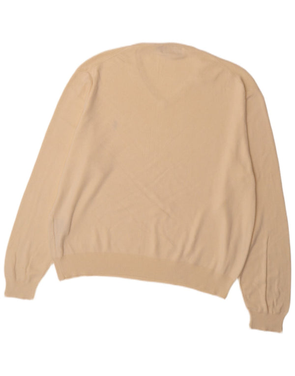 Polo Ralph Lauren Herren-Pullover mit V-Ausschnitt, 2XL, beige Baumwolle