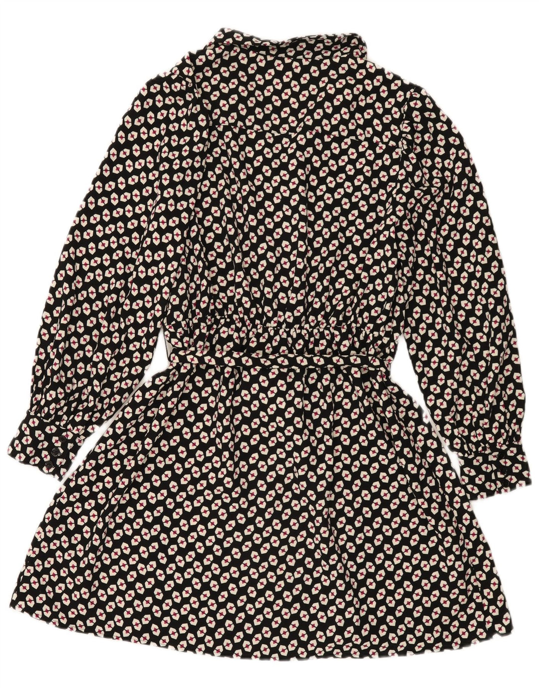 Marks & Spencer Damen-Hemdkleid, Gr. 44, groß, schwarz, geometrisch, Polyester