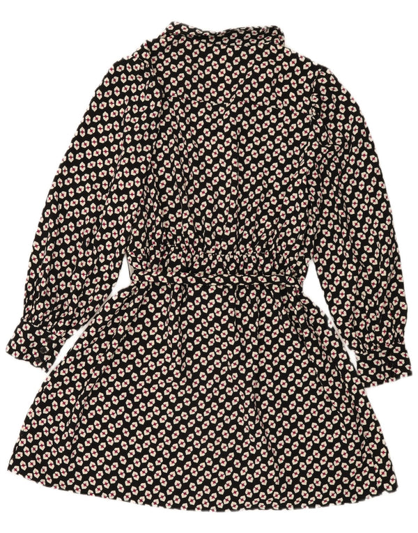 Marks & Spencer Damen-Hemdkleid, Gr. 44, groß, schwarz, geometrisch, Polyester