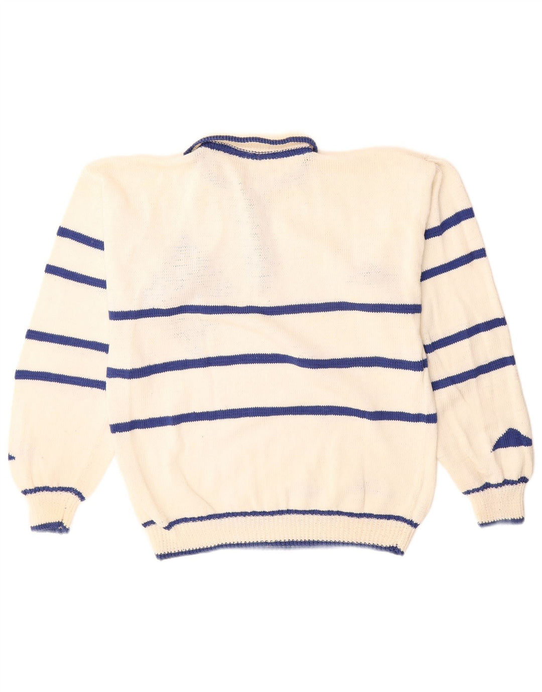 Vintage Herren Rollkragenpullover Pullover Mittelweiß Geometrisch