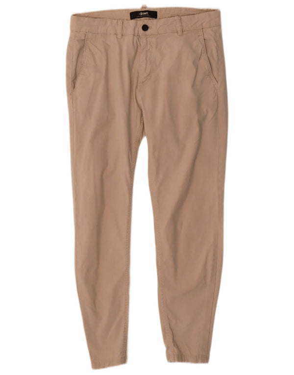 Zara Mens Slim Chino Trousers EU 42 Large W32 L27 Beige