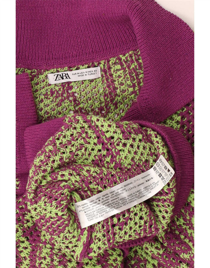 Durchsichtiger Rollkragenpullover für Herren von Zara, mittellila, geometrisch