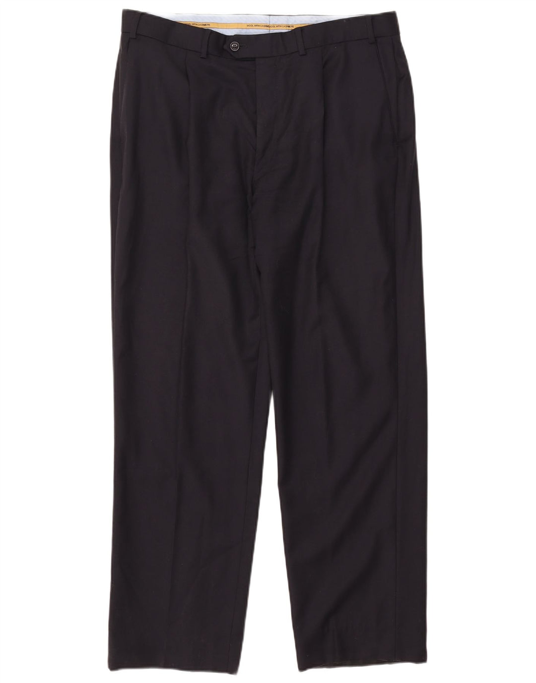 Gerade Herren-Anzughose von Marks & Spencer, W36, L31, marineblaue Wolle