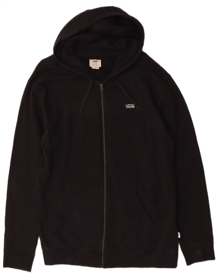 Vans Herren Zip Hoodie Pullover XL Schwarz Baumwolle