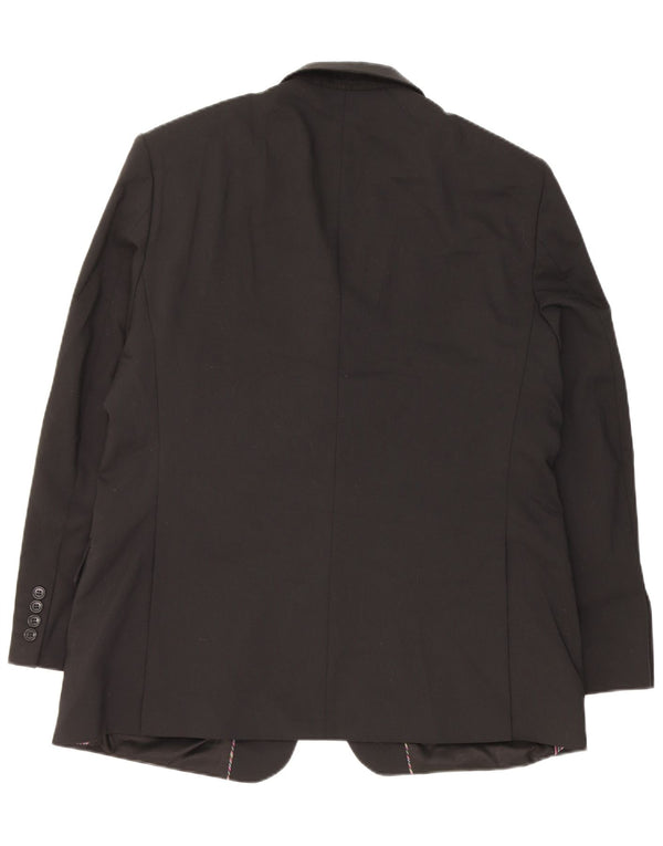 Marks & Spencer Herren-Blazer mit 2 Knöpfen, UK 44, XL, Schwarz, Polyester