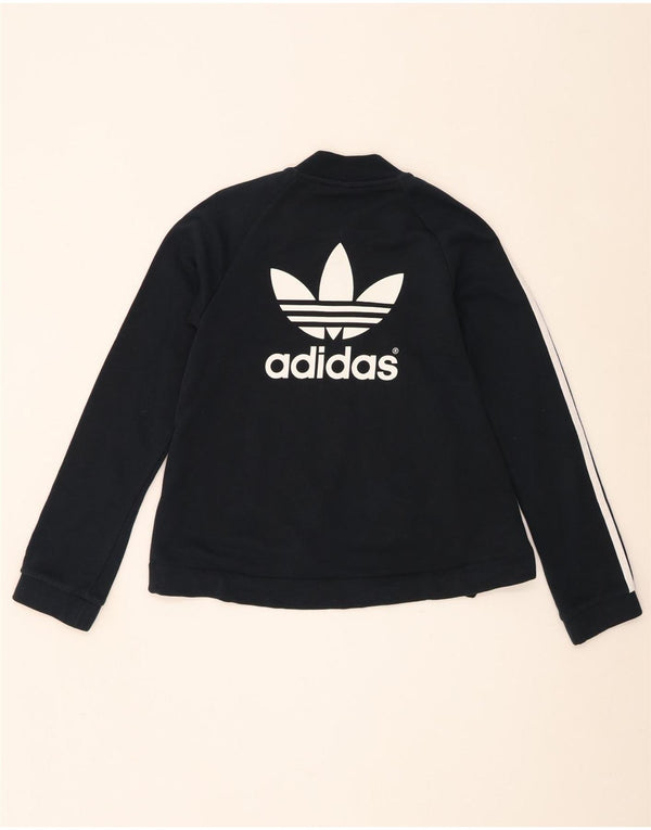 Adidas Damen Graphic Trainingsanzug Top Jacke UK 8 Small Schwarz Baumwolle
