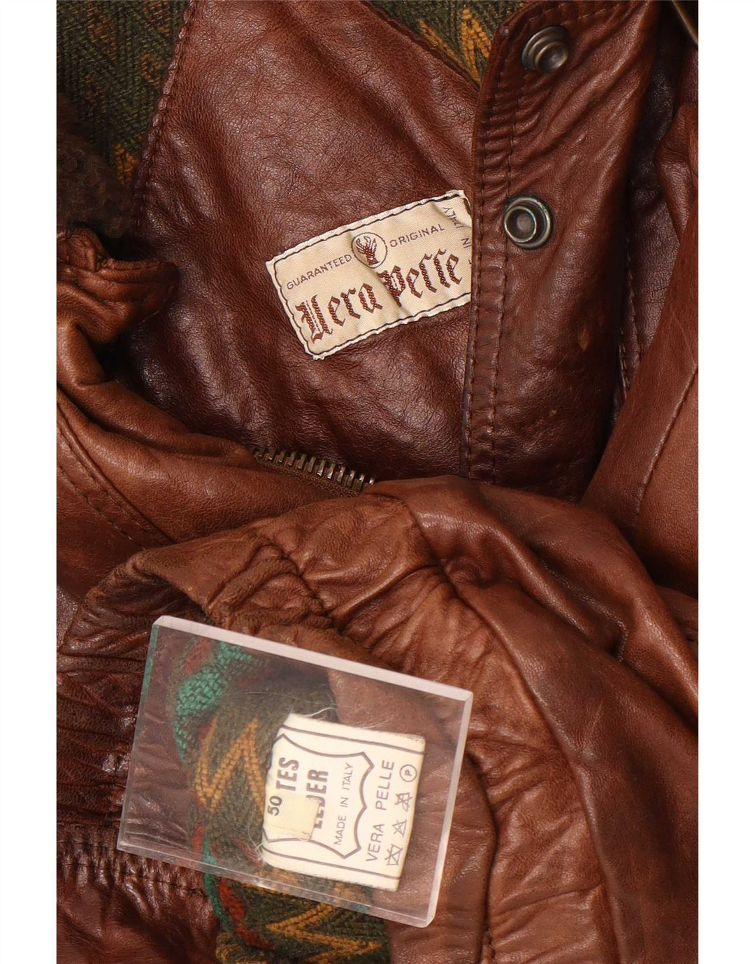 Vintage Herren Lederjacke IT 50 Large Braun