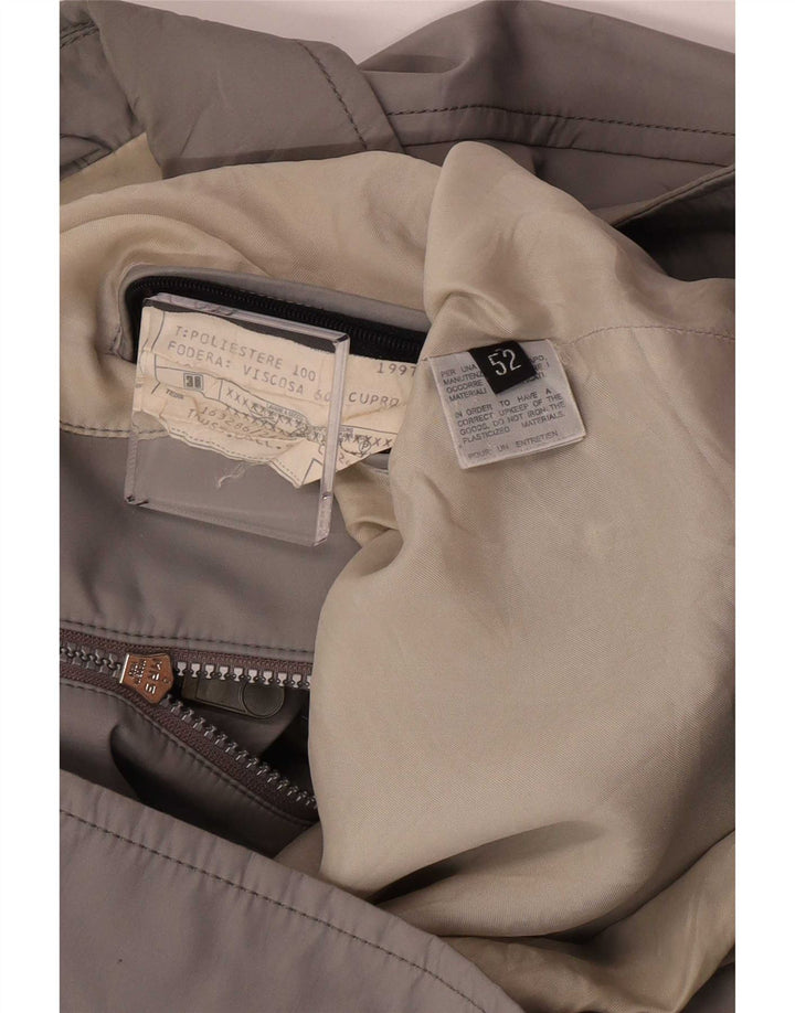 Trussardi Herren Bomberjacke IT 52 XL Grau Polyester Classic