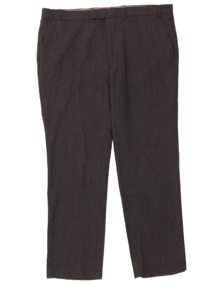 Marks & Spencer Maßgeschneiderte, gerade Anzughose für Herren, W40, L31, graue Wolle