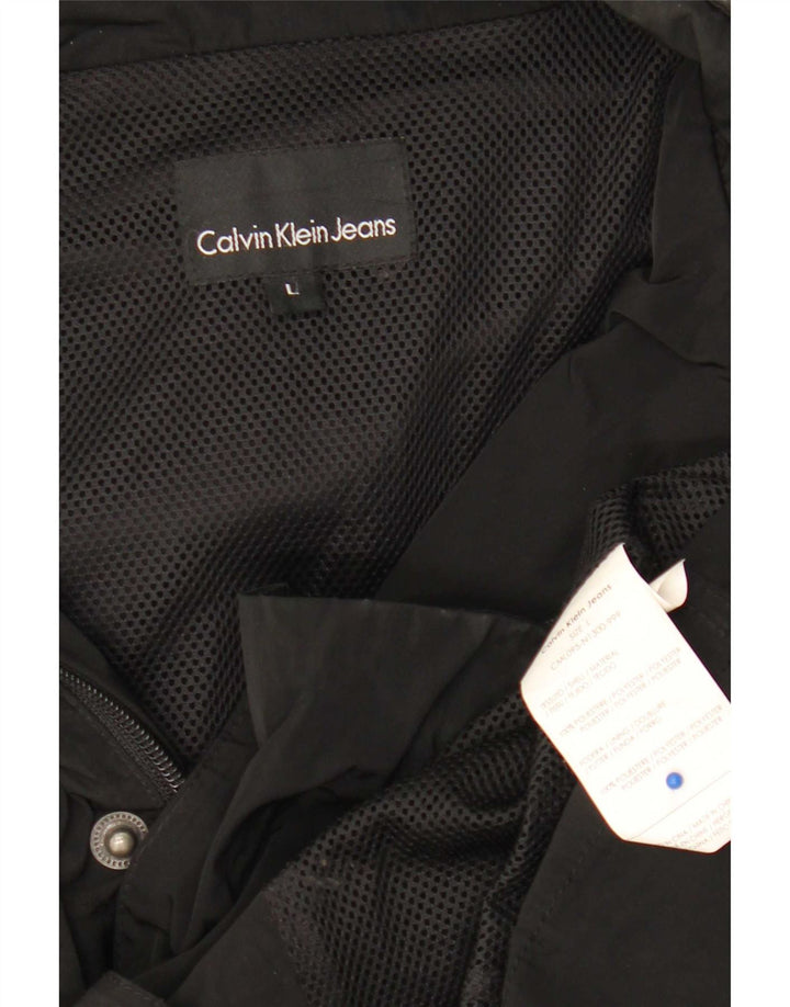 Calvin Klein Jeans Herren Militärjacke UK 40 Large Schwarz Polyester