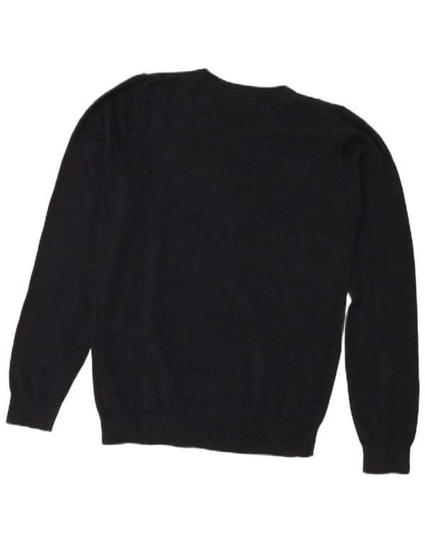 Marks & Spencer Jungen-Pullover mit V-Ausschnitt, 14–15 Jahre, schwarze Baumwolle