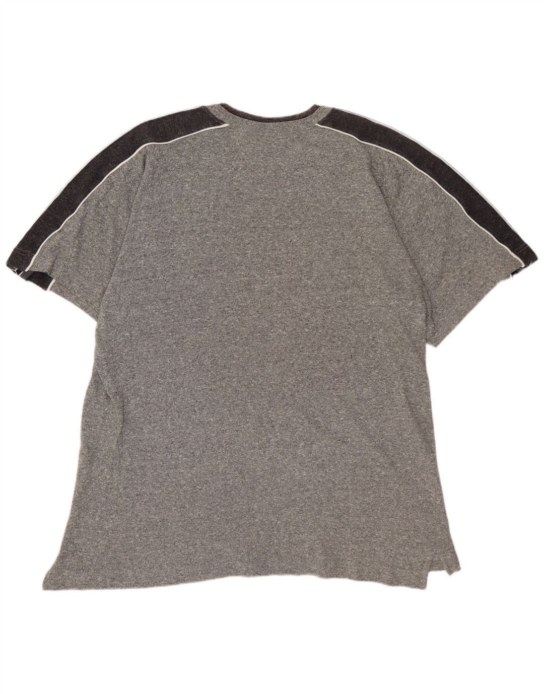 ASICS Herren Grafik-T-Shirt-Oberteil, groß, graue Farbblock-Baumwolle