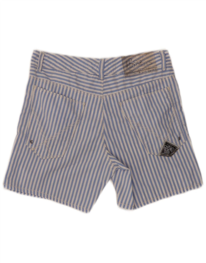 Roy Rogers Damen Freizeitshorts IT 44 Medium W30 Blauer Nadelstreifen