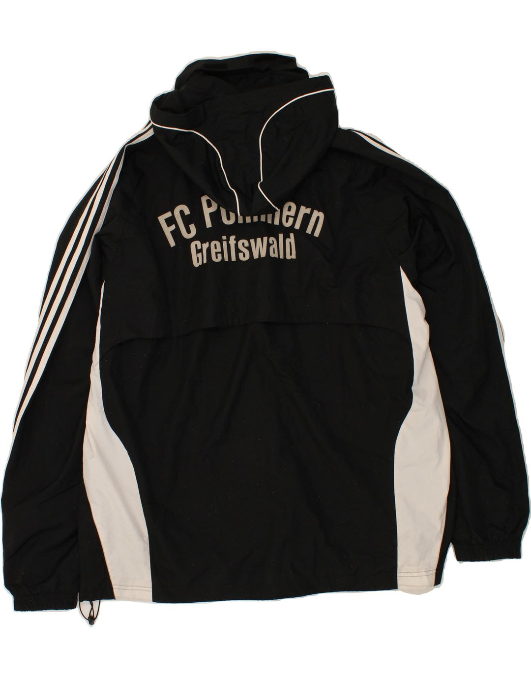 ADIDAS Herren Graphic Regenjacke UK 48/50 XL Schwarz Colourblock Polyester