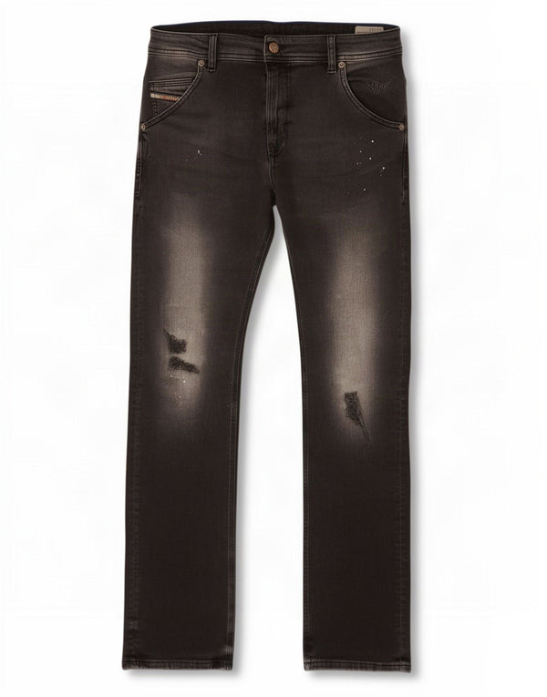 Diesel Boys Krooley Distressed Slim Jeans 15-16 Jahre W30 L31 Schwarze Baumwolle
