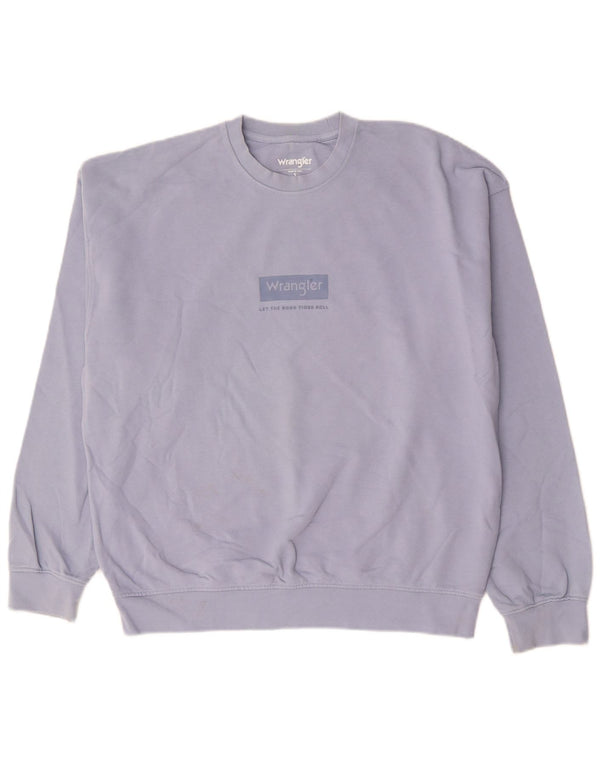 WRANGLER Herren-Sweatshirt mit lockerer Passform, Grafik, Größe S, Blau, Baumwolle