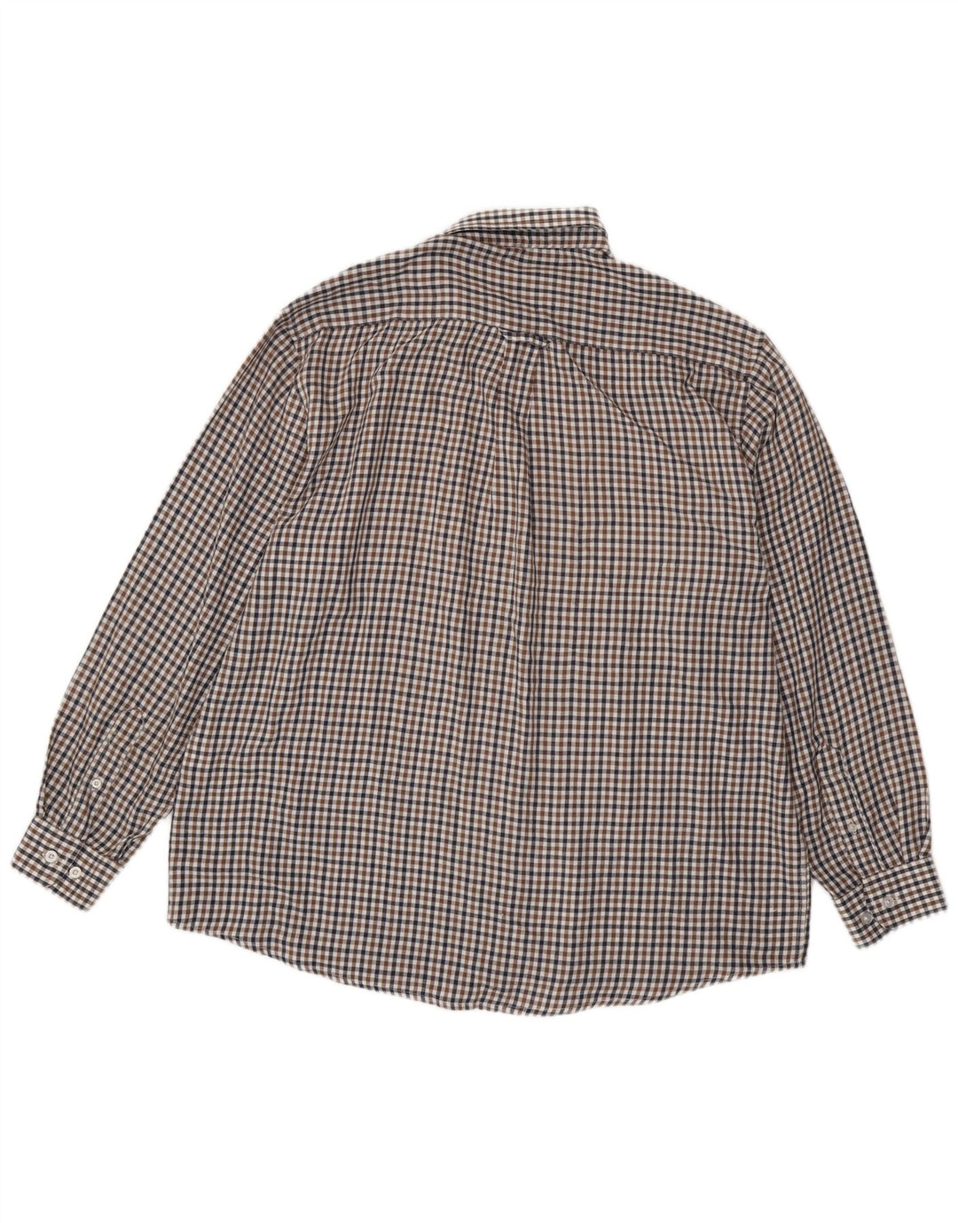 James Pringle Herrenhemd XL, braun kariert, Polyester
