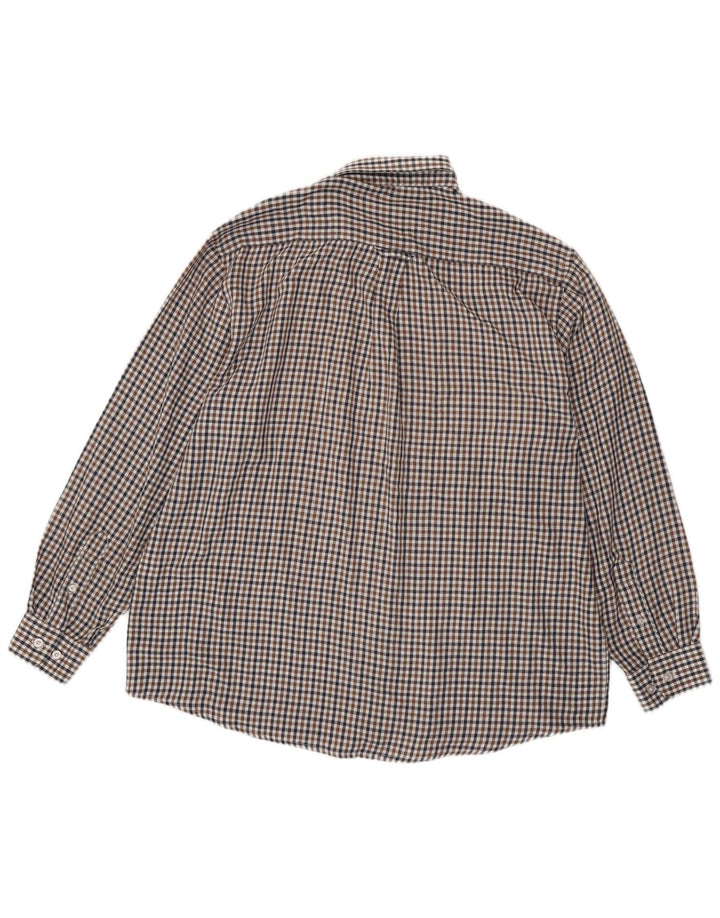 James Pringle Herrenhemd XL, braun kariert, Polyester