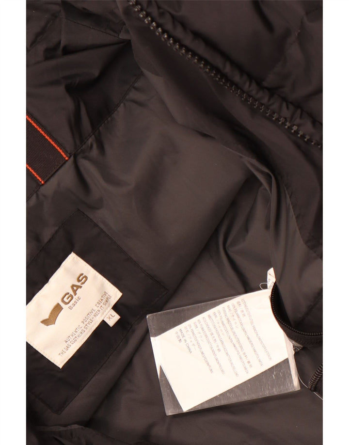 Gas Herren Wattierte Jacke UK 42 XL Schwarz Polyamid