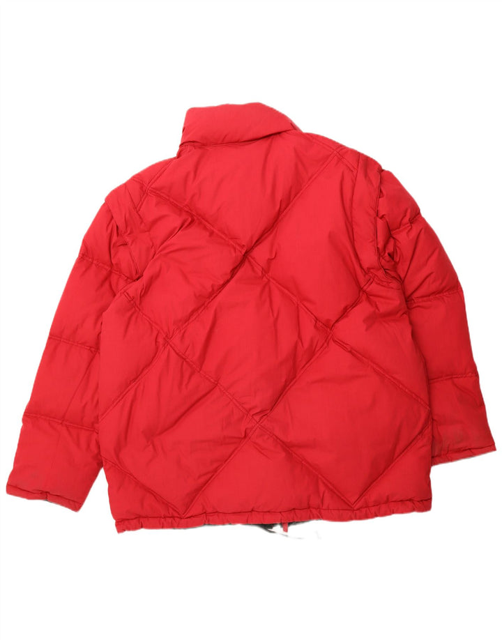 DIADORA Damen Loose Fit Reversible Wattierte Jacke UK 16 Large Rot
