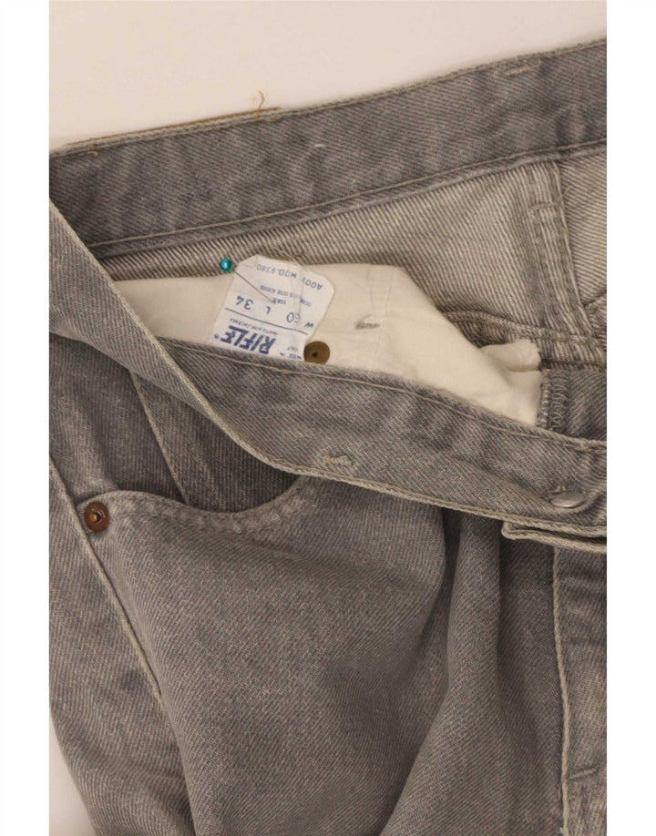 Rifle Herren Straight Jeans W30 L31 Graue Baumwolle