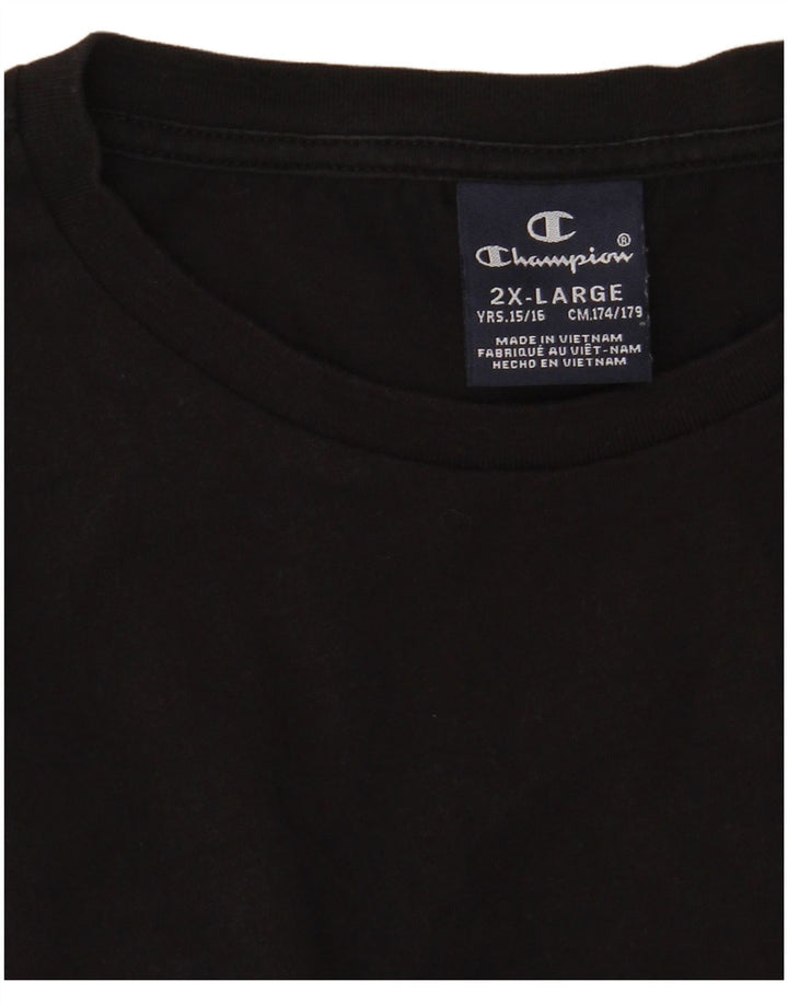 CHAMPION Langarmshirt mit Grafik für Jungen, 15–16 Jahre, 2XL, Schwarz