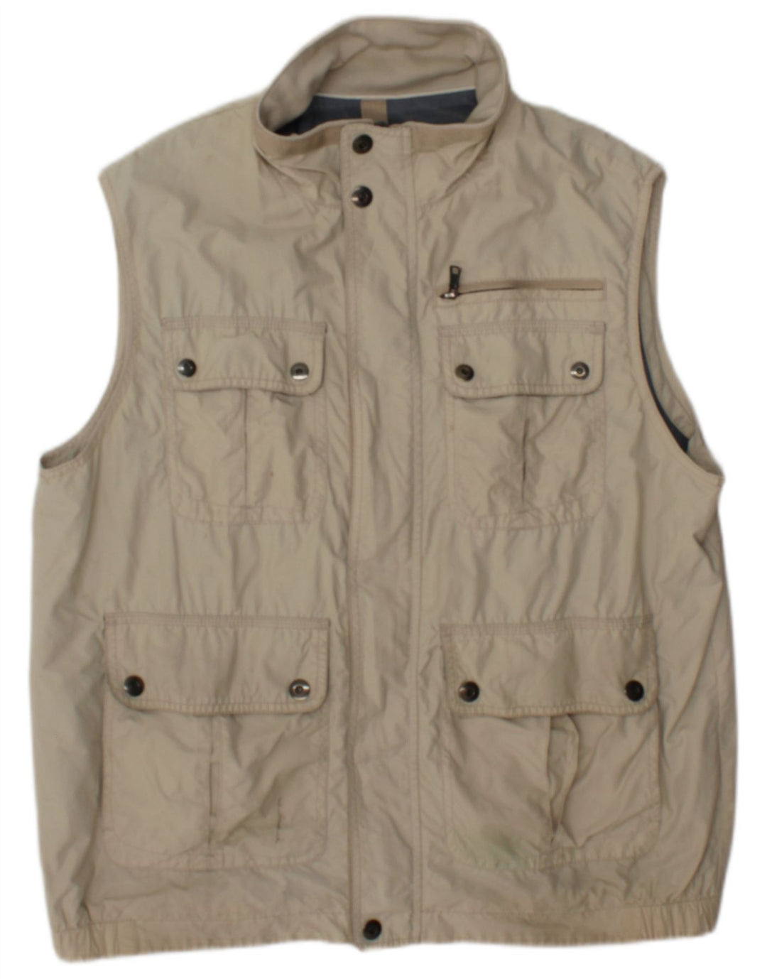 Marks & Spencer Herren-Utility-Jacke UK 40 Large Beige Baumwolle
