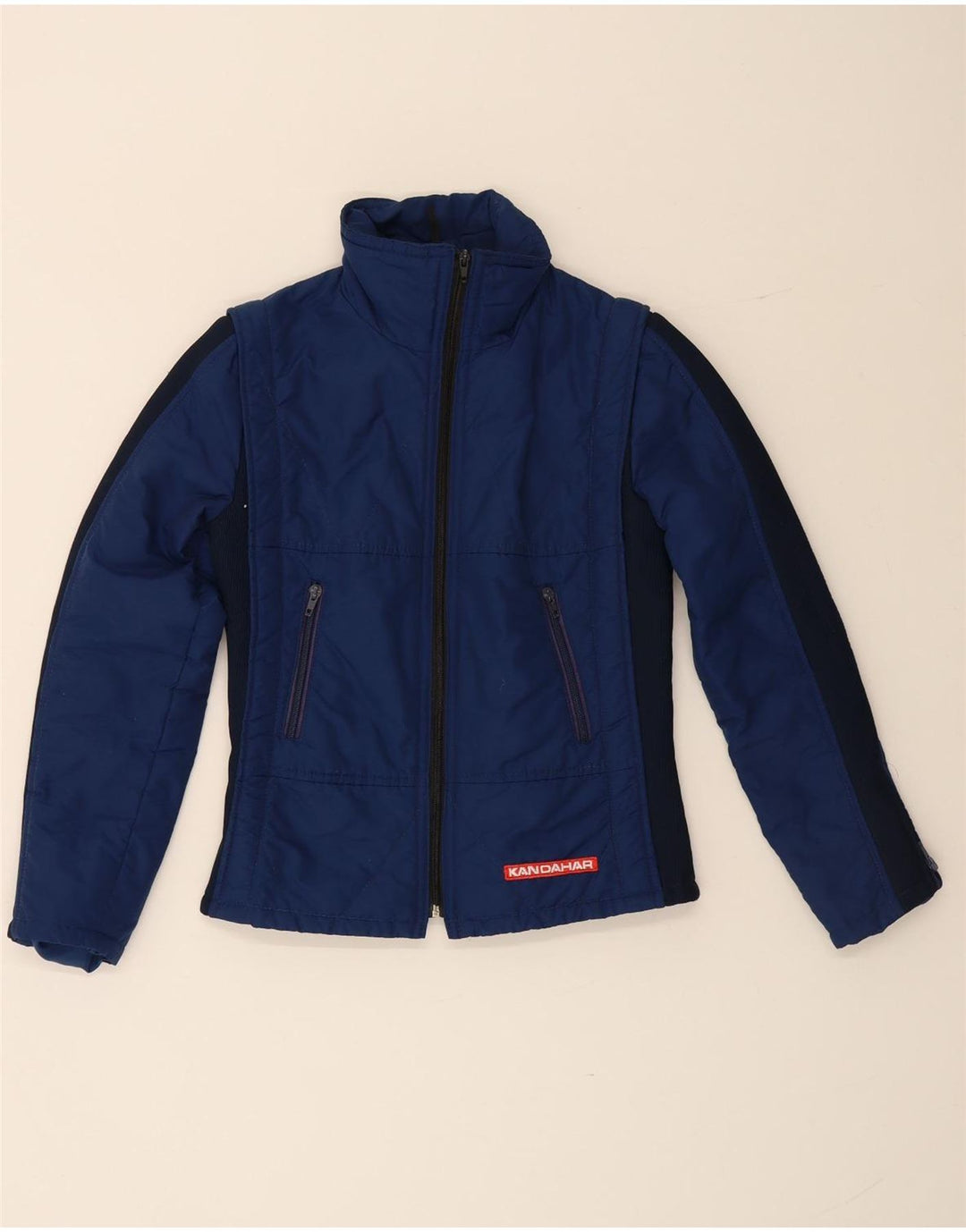 NYLSUISSE Damen-Windbreakerjacke mit Kapuze, EU 38, mittlere marineblaue Viskose