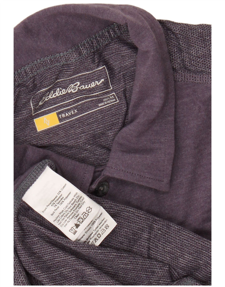 EDDIE BAUER Herren Poloshirt Medium Lila Baumwolle