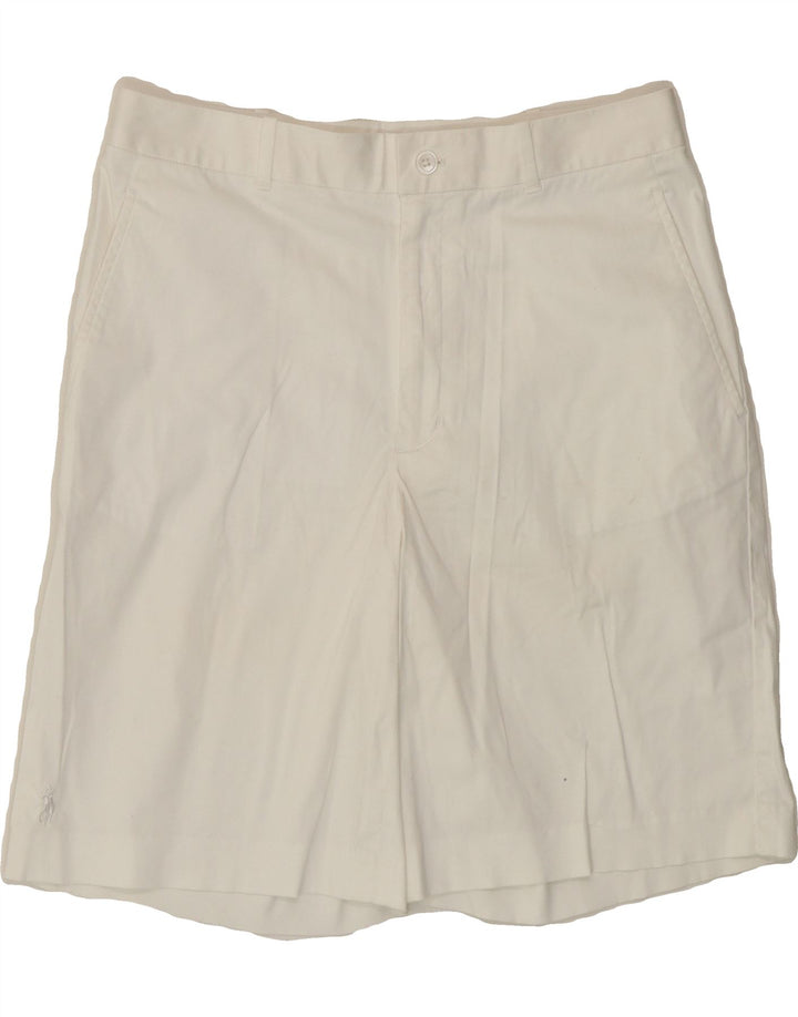 RALPH LAUREN Womens Chino Shorts US 6 Medium W29 White Cotton Vintage Ralph Lauren and Second-Hand Ralph Lauren from Messina Hembry 