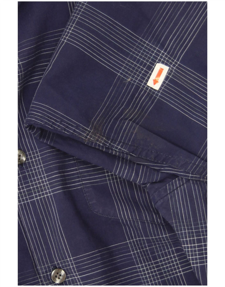 Penguin Herren Heritage Slim Fit Hemd, groß, marineblau, kariert, Baumwolle
