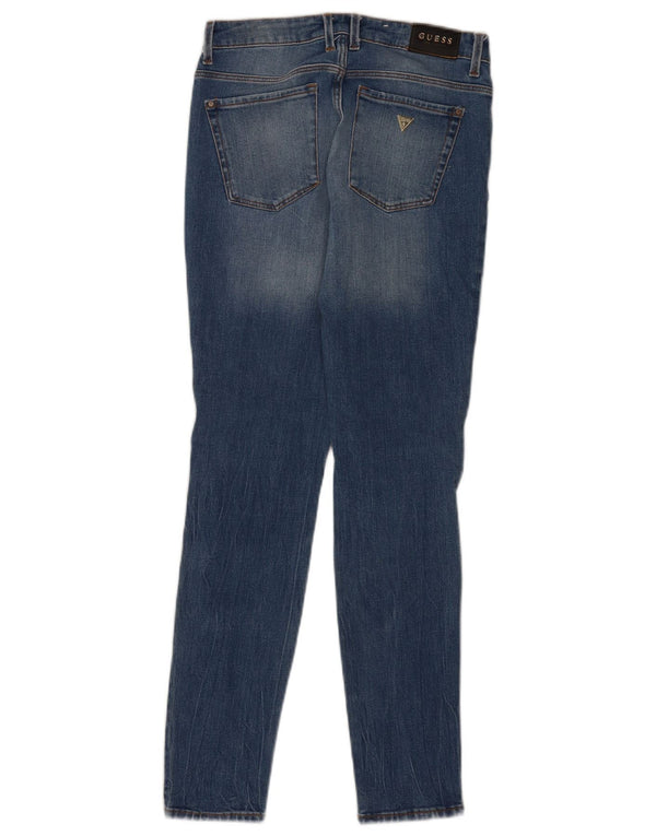 Guess Damen Distressed Skinny Jeans W26 L29 Blau