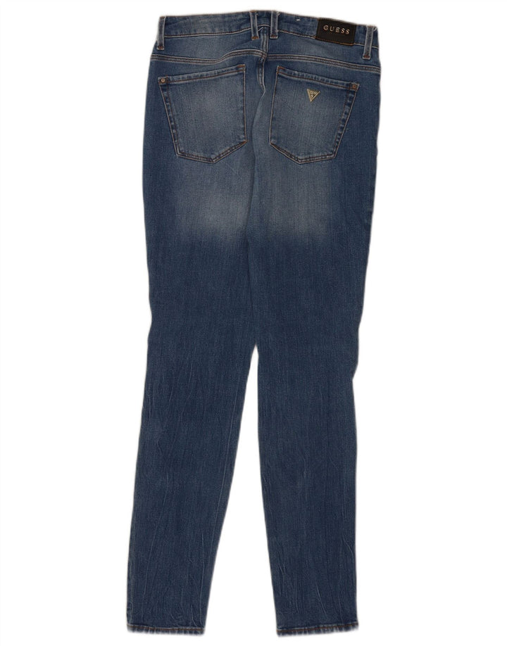 Guess Damen Distressed Skinny Jeans W26 L29 Blau