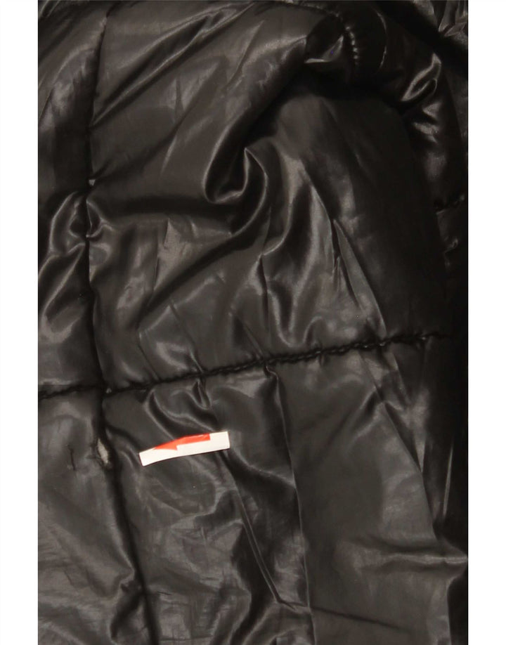 Zara Herren Wattierte Jacke UK 40 Large Schwarz Polyester
