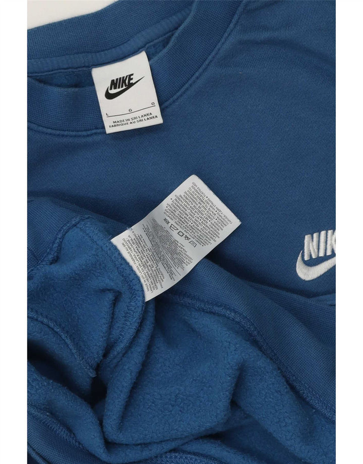Nike Herren-Sweatshirt-Pullover, große blaue Baumwolle