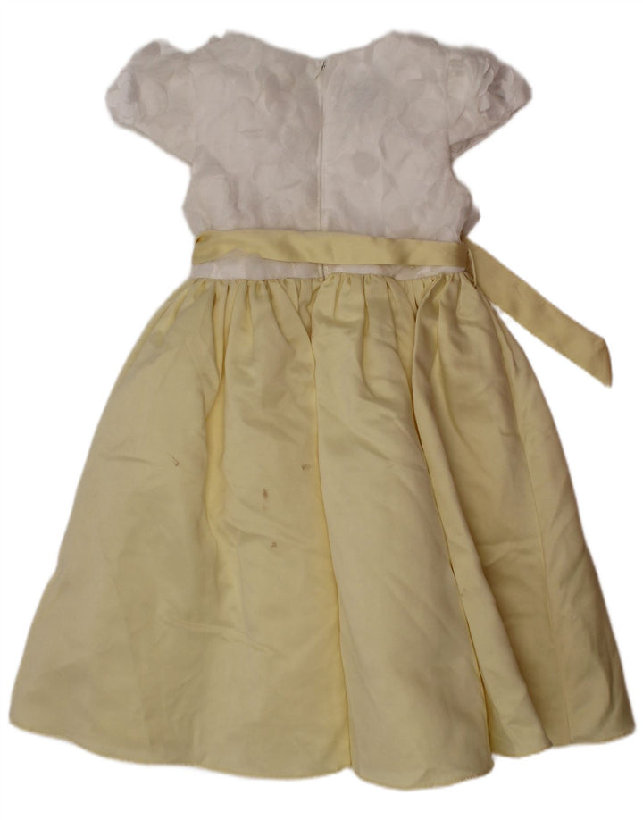 Monsoon A-Linien-Kleid für Mädchen, 2–3 Jahre, gelbes Colourblock-Polyester