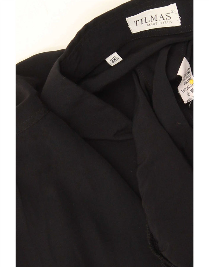 Tilmas Herren Kurzarmhemd 2XL Schwarz Viskose