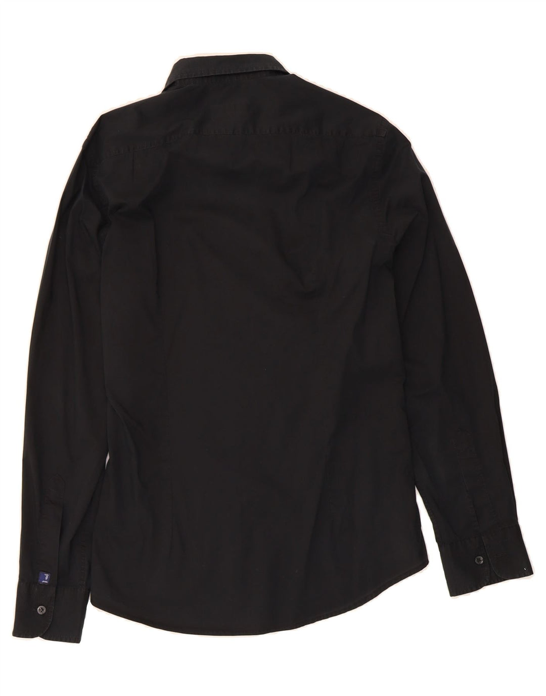 TRUSSARDI JEANS Mens Shirt Large Black Cotton Vintage Trussardi Jeans and Second-Hand Trussardi Jeans from Messina Hembry 
