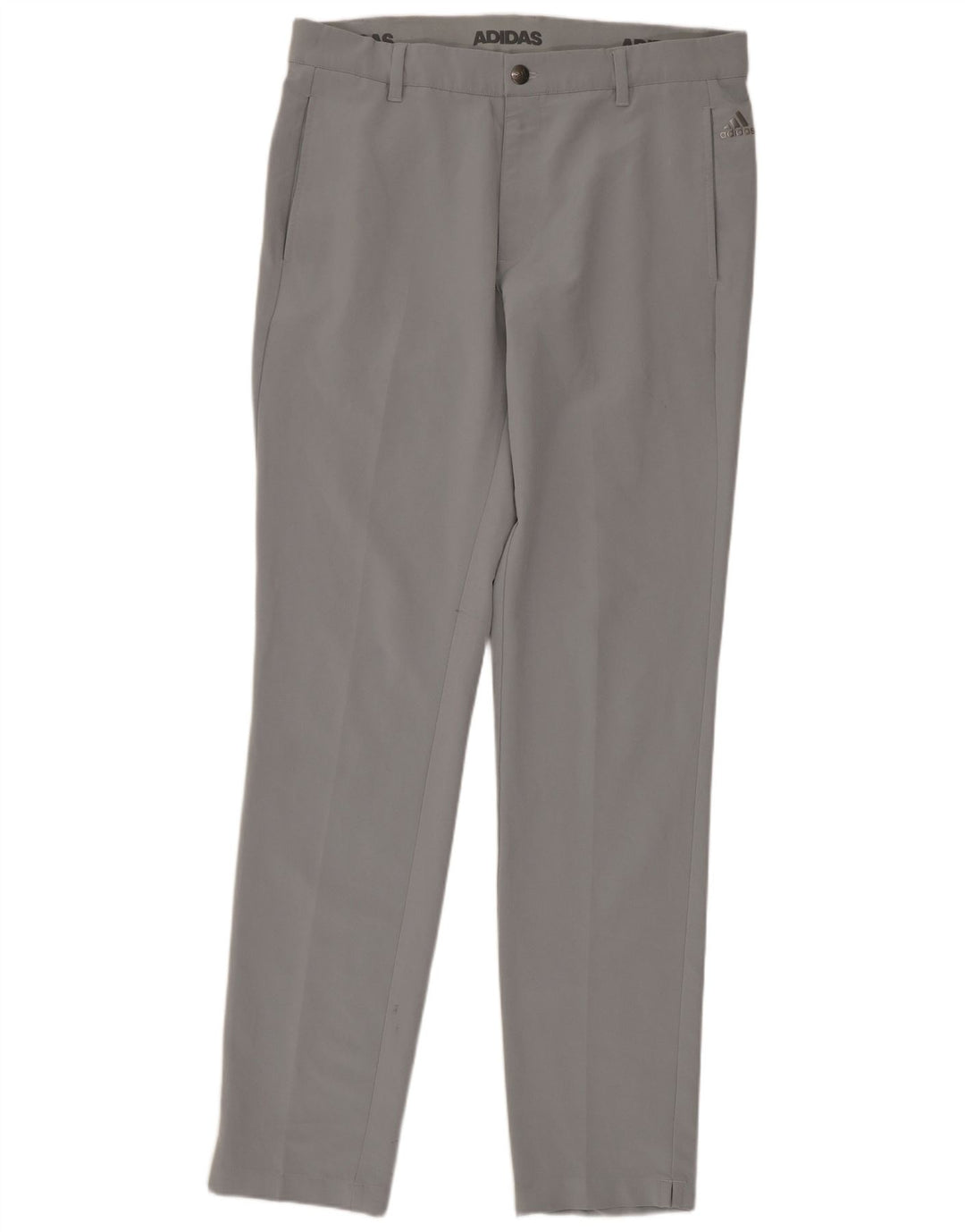 Adidas Damen Slim Chino Hose W32 L34 Grau Polyester