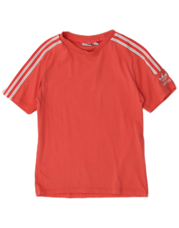 Adidas Damen Grafik T-Shirt Top UK 6 Small Rosa Baumwolle