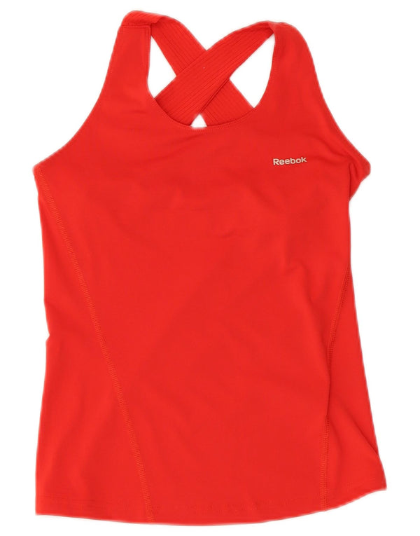 Reebok Damen Weste Top UK 4 XS Rot Polyester