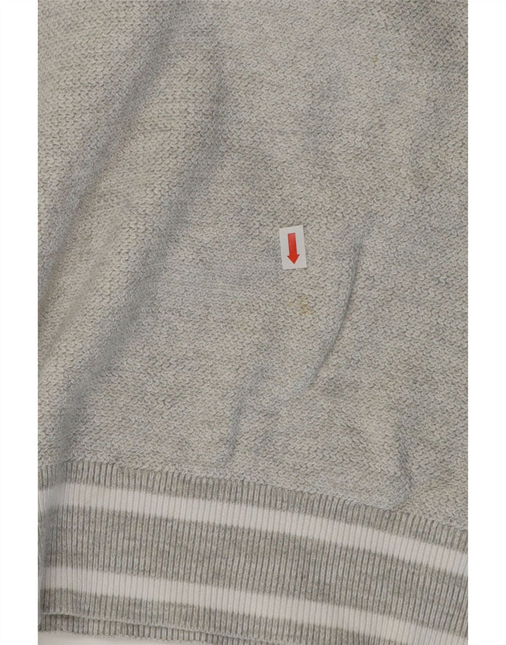 Marks & Spencer Herren-Pullover mit Rundhalsausschnitt, 2XL, graue Baumwolle
